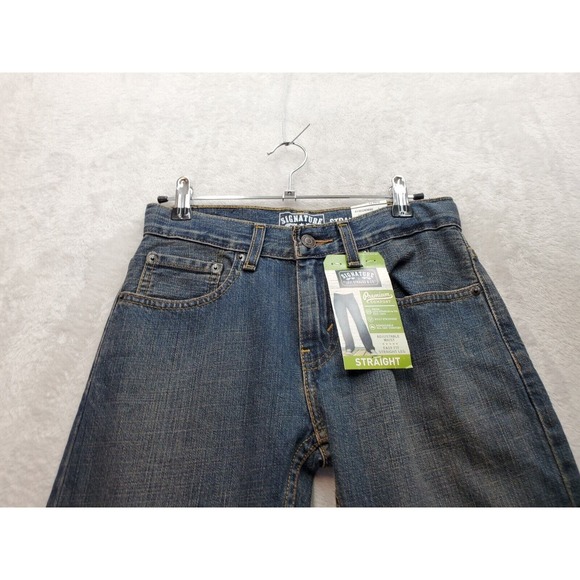 Levi's Jeans Boys Size 12 Blue Denim 100% Cotton Pockets Flat Front Straight Leg - Picture 4 of 11